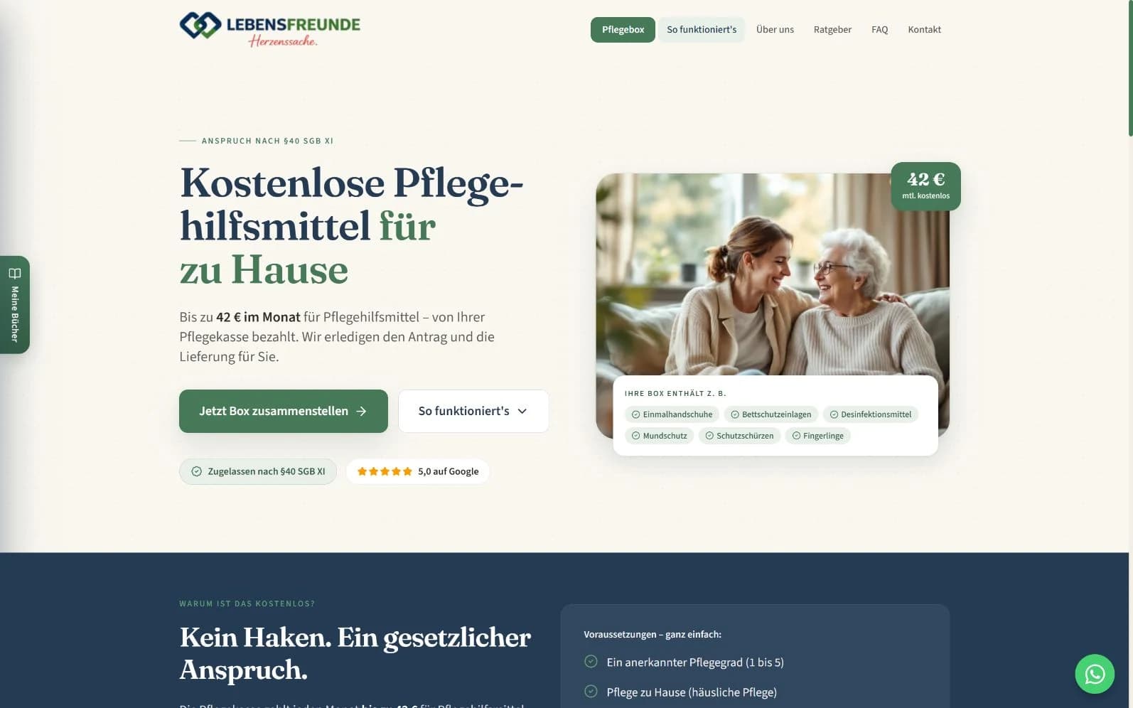 LF-Pflegebox. Pflegehilfsmittel online